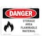 Signmission OSHA Sign, 7" Height, Rigid Plastic, Storage Area Flammable Material, Landscape, L-1583 OS-DS-P-710-L-1583 - alternate 1